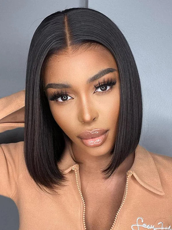 Rosehair Straight Glueless Bob Wig Pre Cut 6x5 HD Lace Wear Go Wig