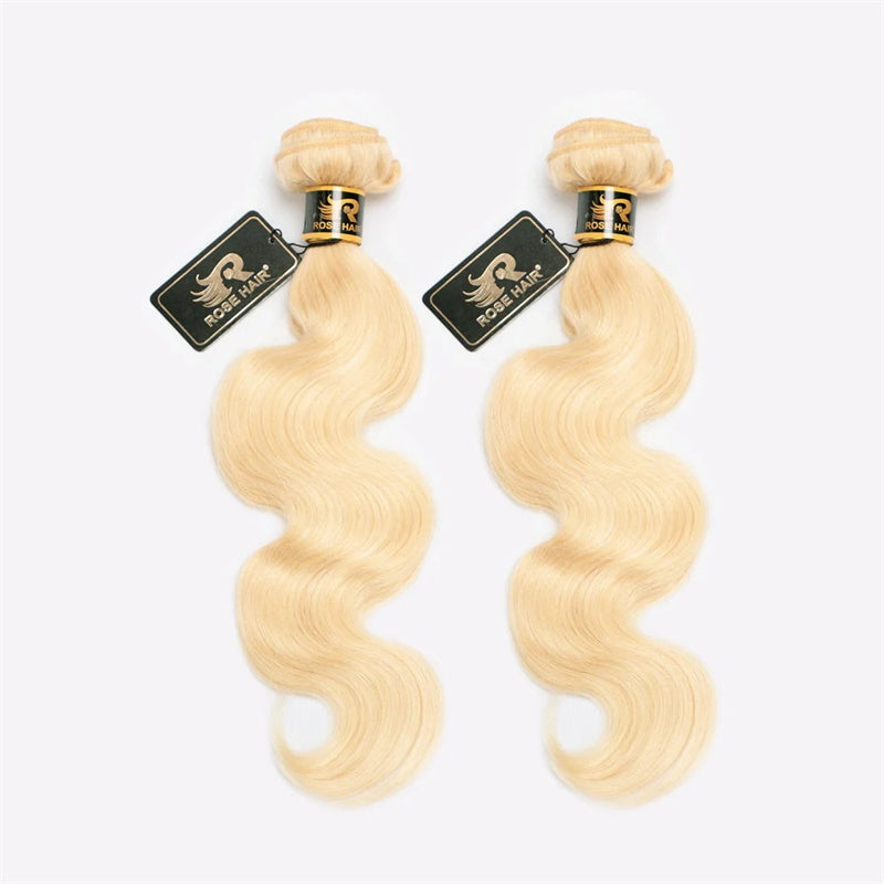 Rose Hair Blonde 613 Color 10A Grade 3 Bundles Body Wave Brazilian Virgin Hair Bundles