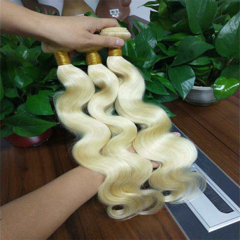 Rose Hair Blonde 613 Color 10A Grade 3 Bundles Body Wave Brazilian Virgin Hair Bundles