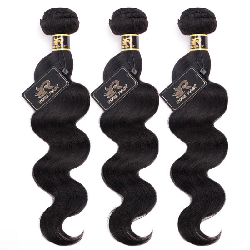 Rose Hair 10A Grade 3 Bundles Body Wave Brazilian Virgin Hair Bundles