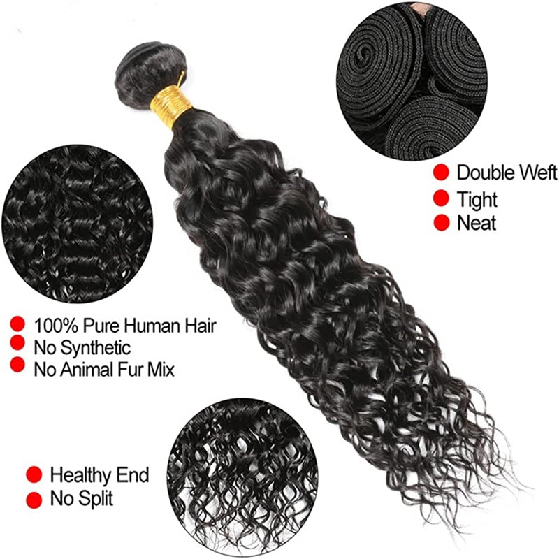 Rose Hair 15A Grade 1 Bundle Water Wave Brazilian Virgin Hair