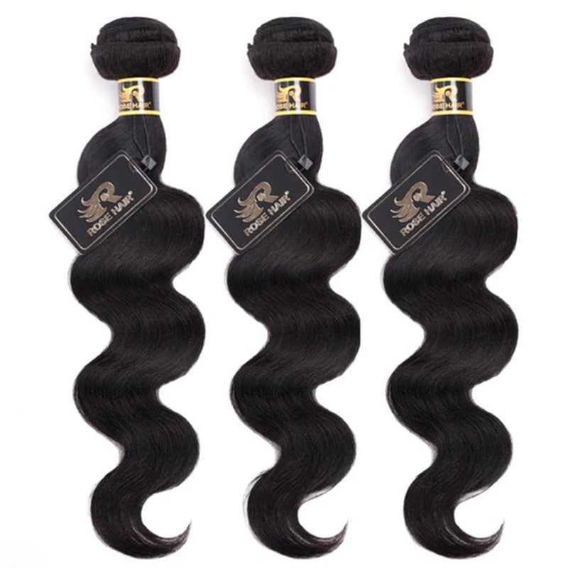 Rose Hair 15A Grade 3 Bundles Body Wave Brazilian Virgin Hair Bundles
