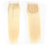 Rose Hair Blonde 613 Color 1Pcs Straight Hair 4x4 Lace Closure Brazilian Virgin Hair