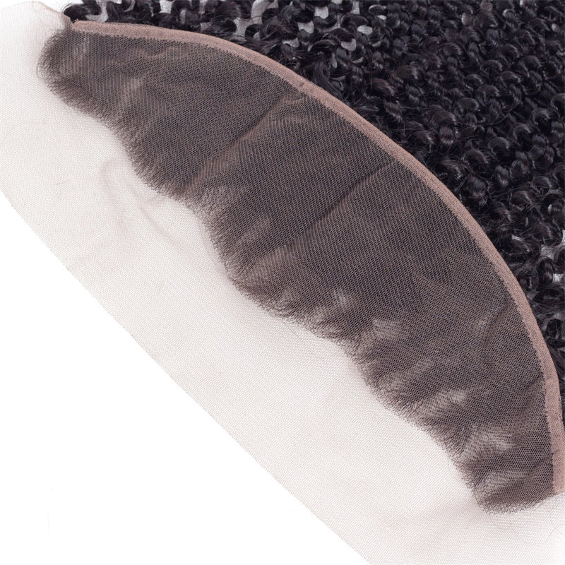 Rose Hair 1Pcs Kinky Curly 13x4 Lace Frontal Brazilian Virgin Hair
