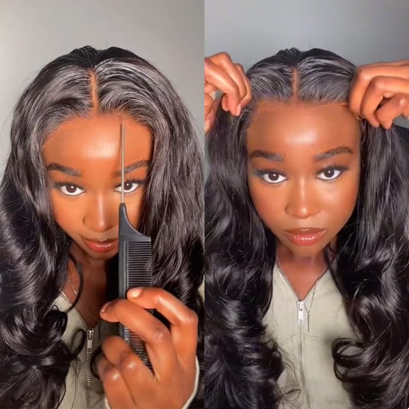 Pre Cut Lace | Glueless 6X5 HD Lace Wig Body Wave Human Hair Wear And Go Wig