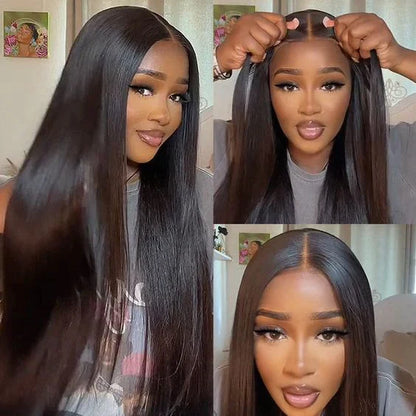 Pre Cut Lace | Glueless 6X5 HD Lace Wig Straight Human Hair Wear And Go Wig