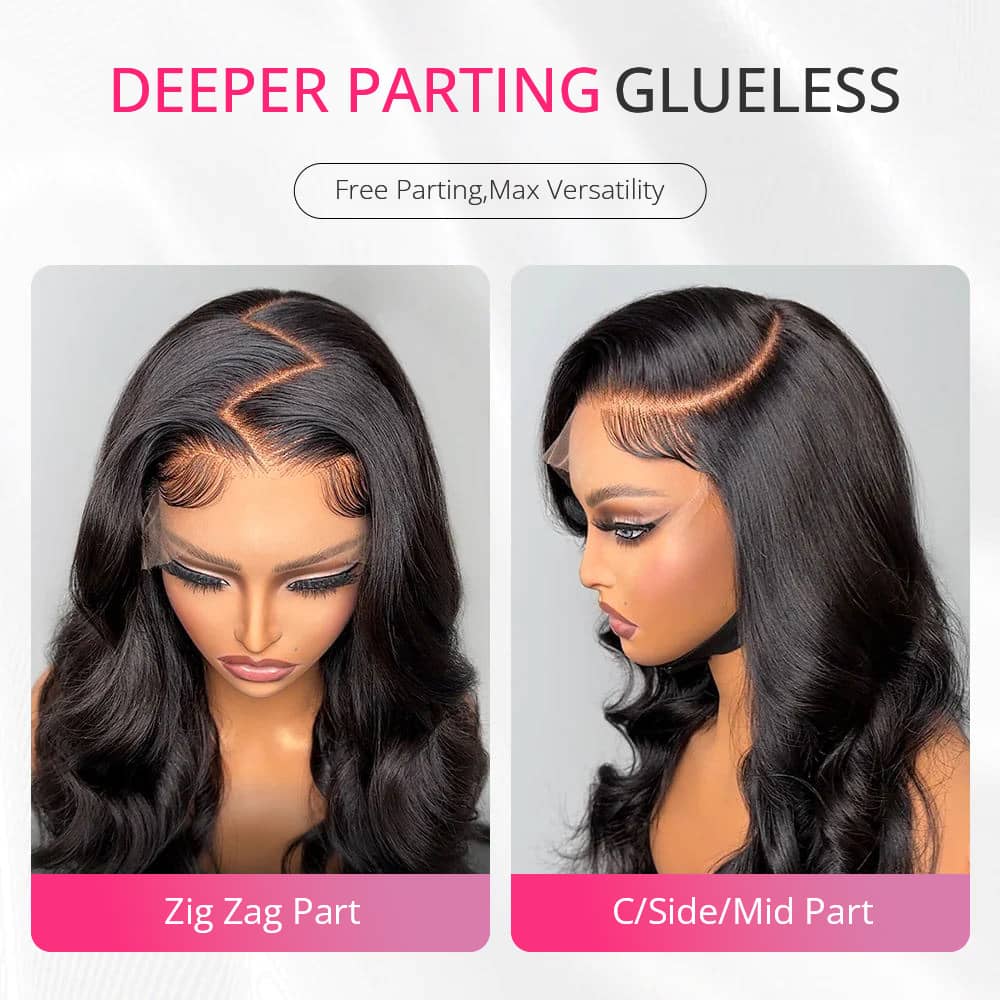 Pre Cut Lace | Glueless 6X5 HD Lace Wig Body Wave Human Hair Wear And Go Wig