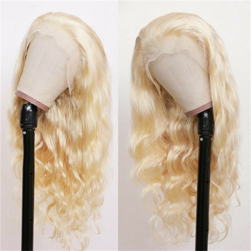 Rose Hair Blonde 613 Color Body Wave 13x4 Lace Front Wig Human Hair Wig