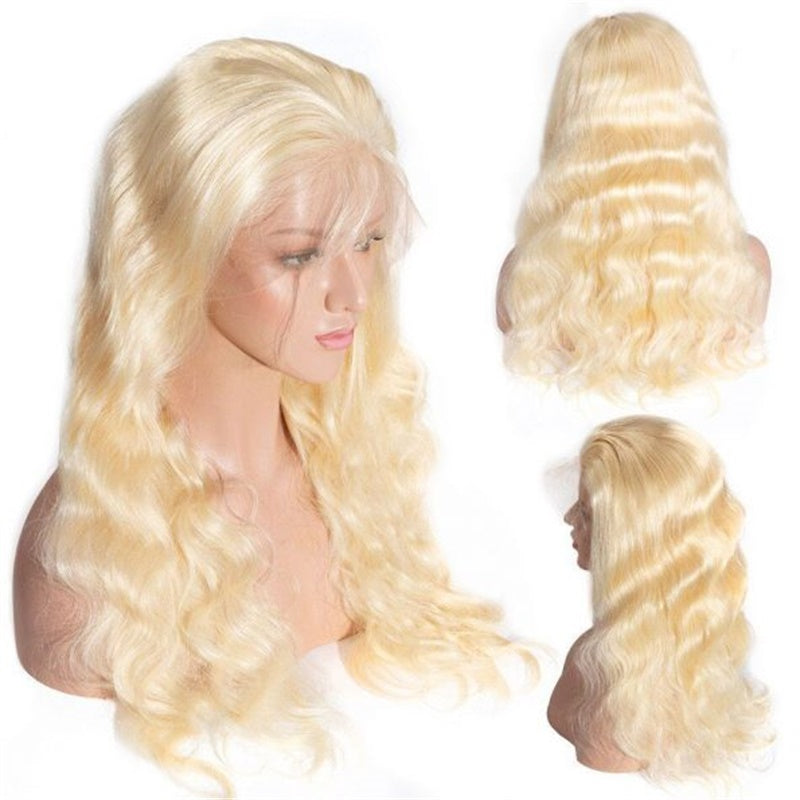 Rose Hair Blonde 613 Color Body Wave 13x4 Lace Front Wig Human Hair Wig