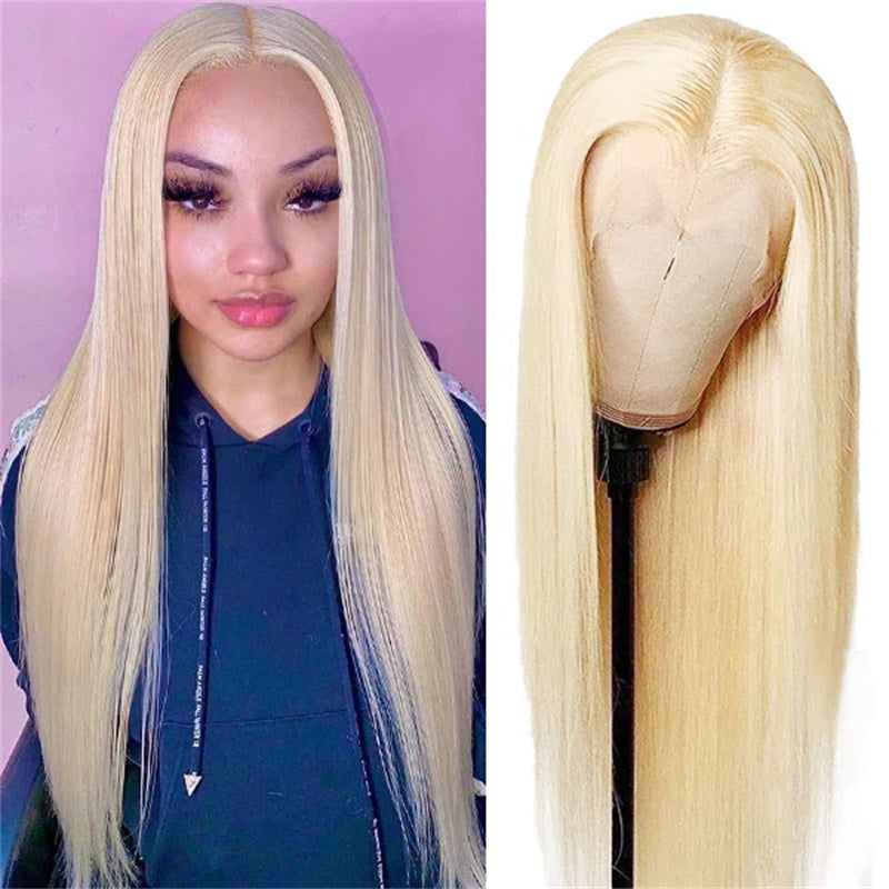 Rose Hair Blonde 613 Color Straight Hair 13x6 Lace Front Wig Human Hair Wig