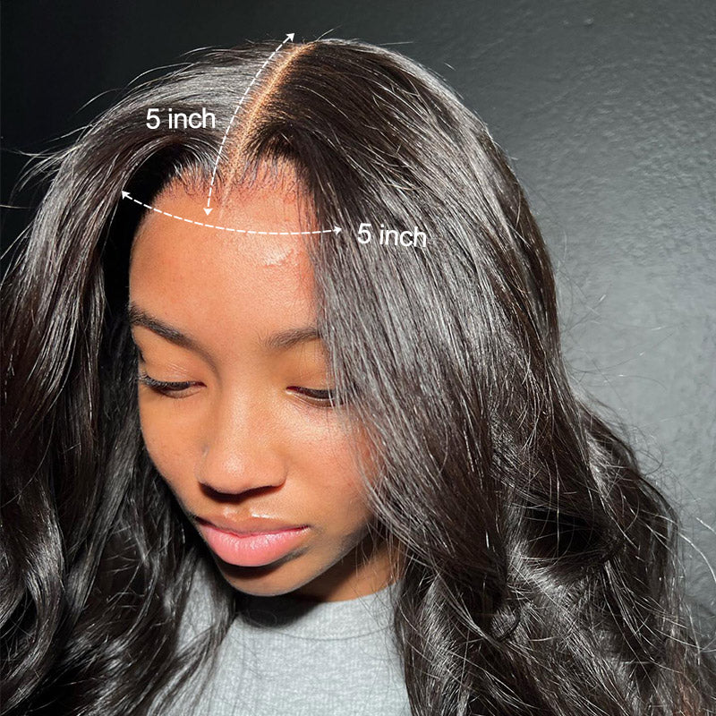 Rose Hair Jerry Curly 5x5 Lace Closure Wig Human Virgin Hair Wig