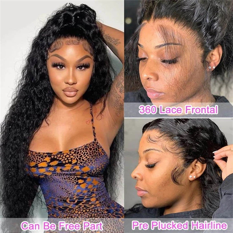 Rose Hair Deep Wave 360 Lace Wig Human Hair Wig