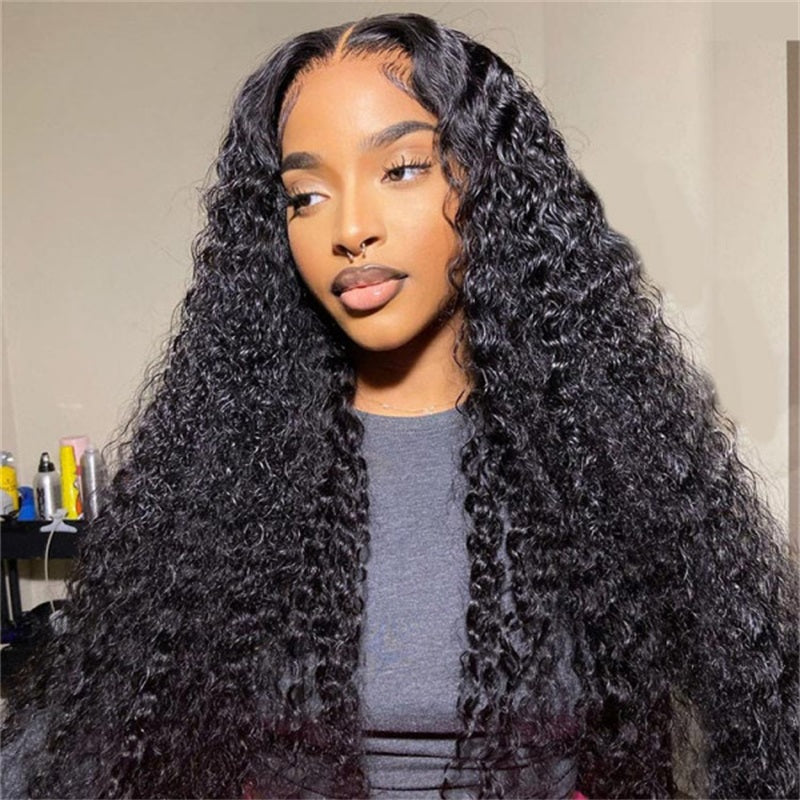 Rose Hair Deep Wave 4x4 Lace Closure Wig Human Virgin Hair Wig