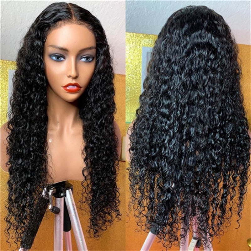 Rose Hair Jerry Curly 5x5 Lace Closure Wig Human Virgin Hair Wig