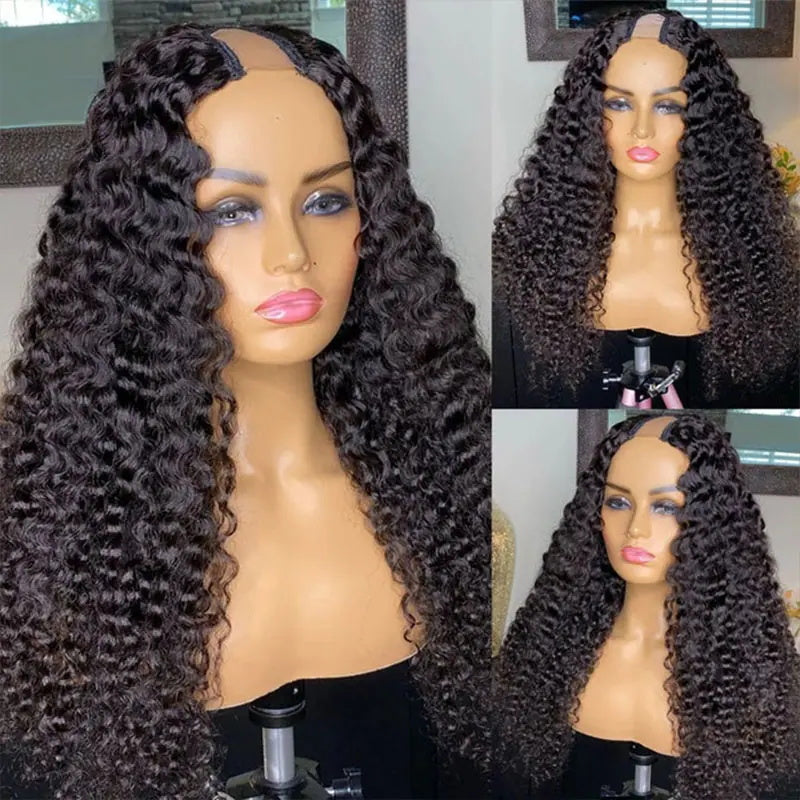 Rose Hair Deep Wave U Part Wig Human Hair Wig