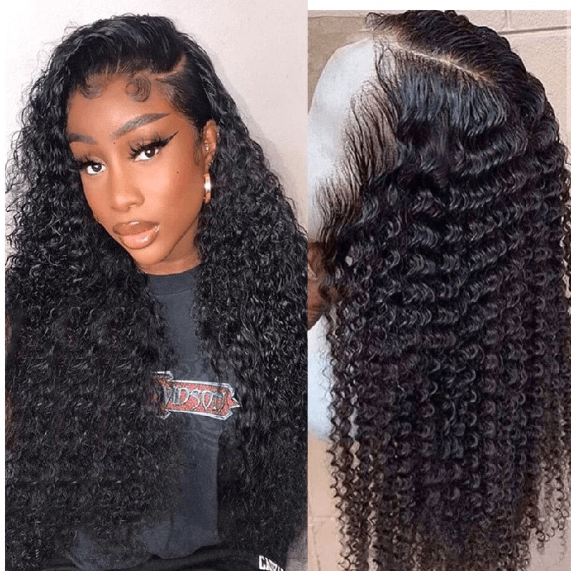 Rose Hair Jerry Curly 5x5 Lace Closure Wig Human Virgin Hair Wig