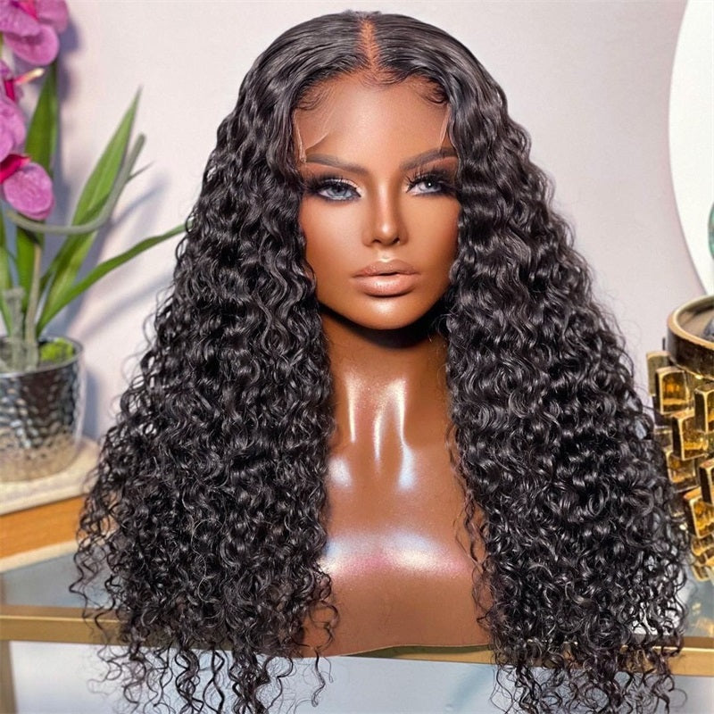 Rose Hair Jerry Curly 5x5 Lace Closure Wig Human Virgin Hair Wig