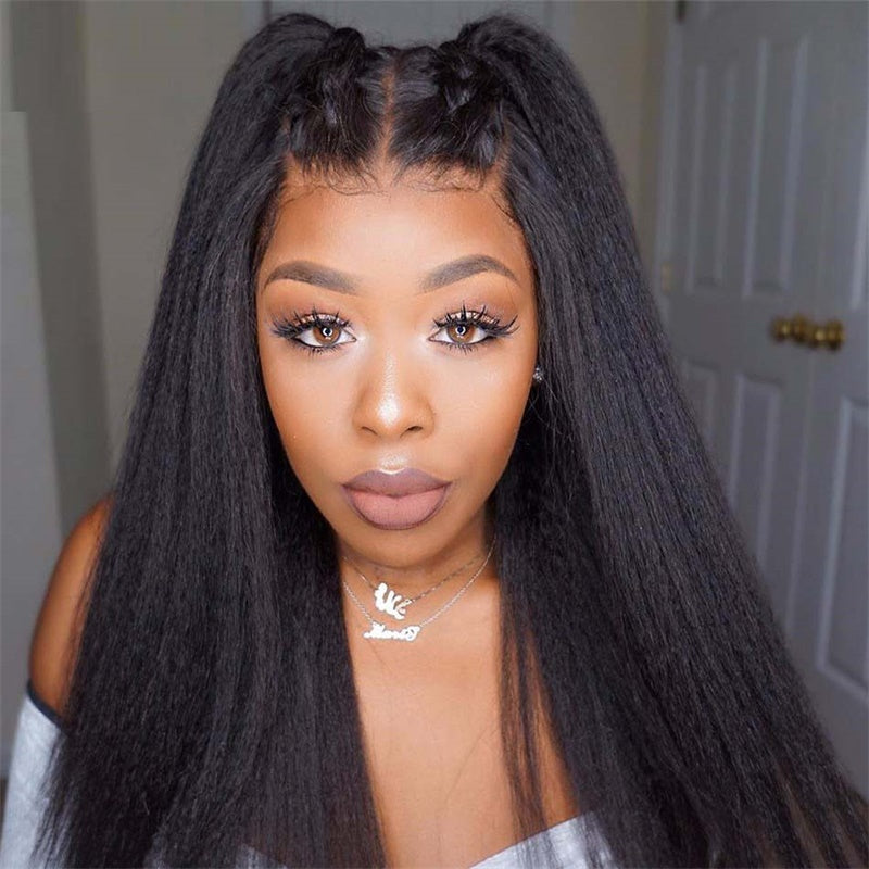 Rose Hair Kinky Straight 360 Lace Wig Human Hair Wig