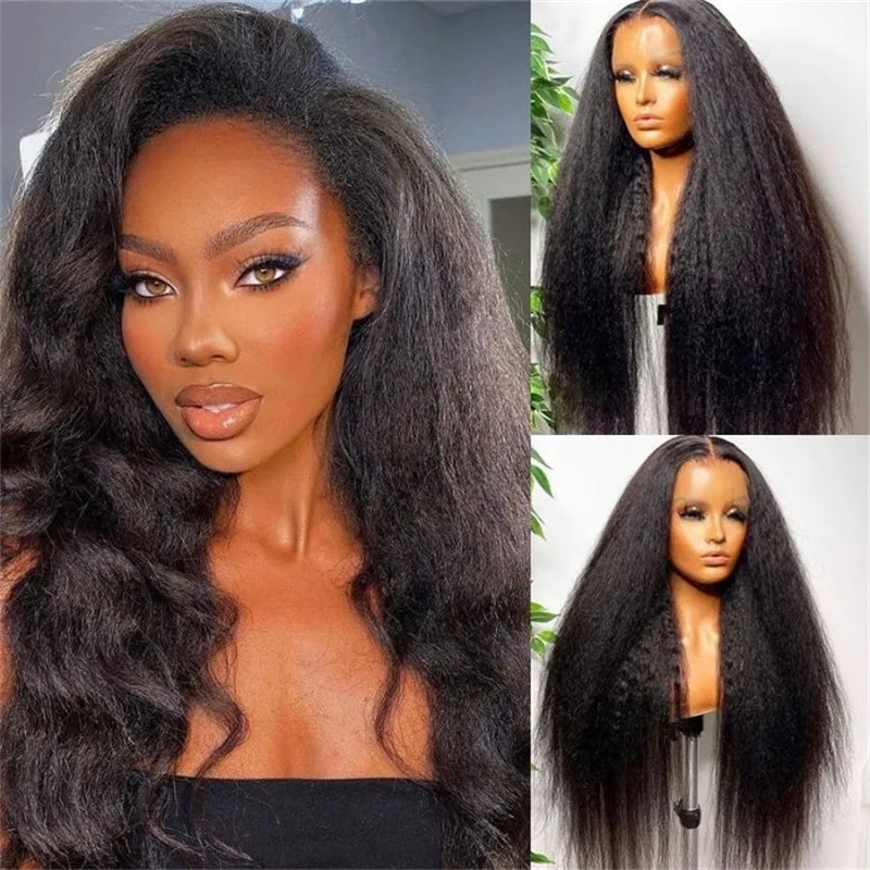 Rose Hair Kinky Straight 5x5 HD Lace Wig Human Hair Wig