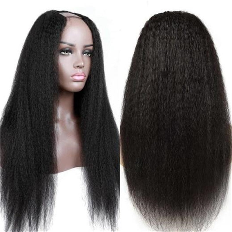 Rose Hair Kinky Straight U Part Wig Human Hair Wig