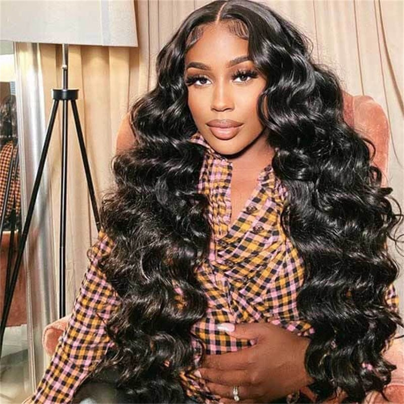 Rose Hair Loose Deep Wave 360 Lace Wig Human Hair Wig