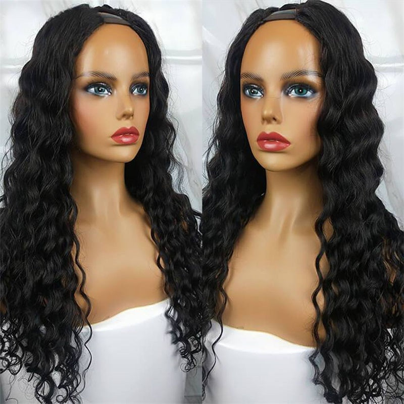 Rose Hair Loose Deep Wave U Part Wig Human Hair Wig