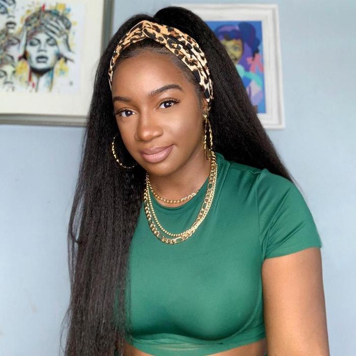 Rose Hair Affordable&Beginner Friendly Voluminous Kinky Straight Headband Wig - Rose Hair