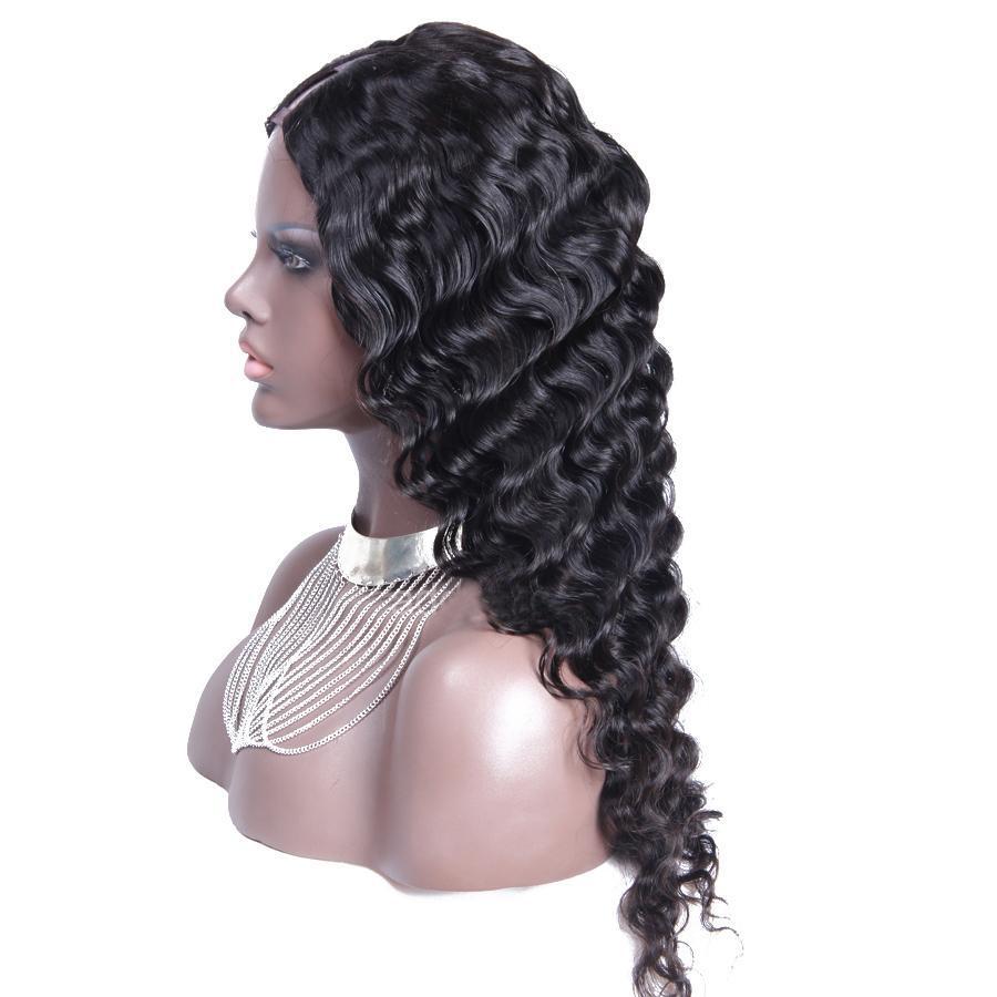 RoseHair U Part Deep Wave Wig Super Easy Affordable Human Hair Wig - Rose Hair