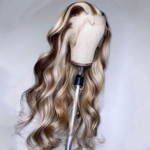 Rose Hair Brown With Blonde Highlights Wig