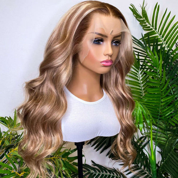 Rose Hair Brown With Blonde Highlights Wig