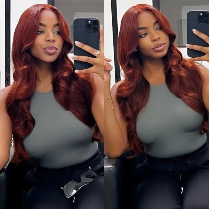 Reddish Brown 5x5 HD Lace Closure Wig