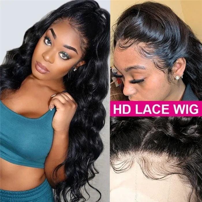 Rose Hair Body Wave 5x5 HD Invisible Lace Closure Wigs Glueless Wigs Melted All Skin Human Hair