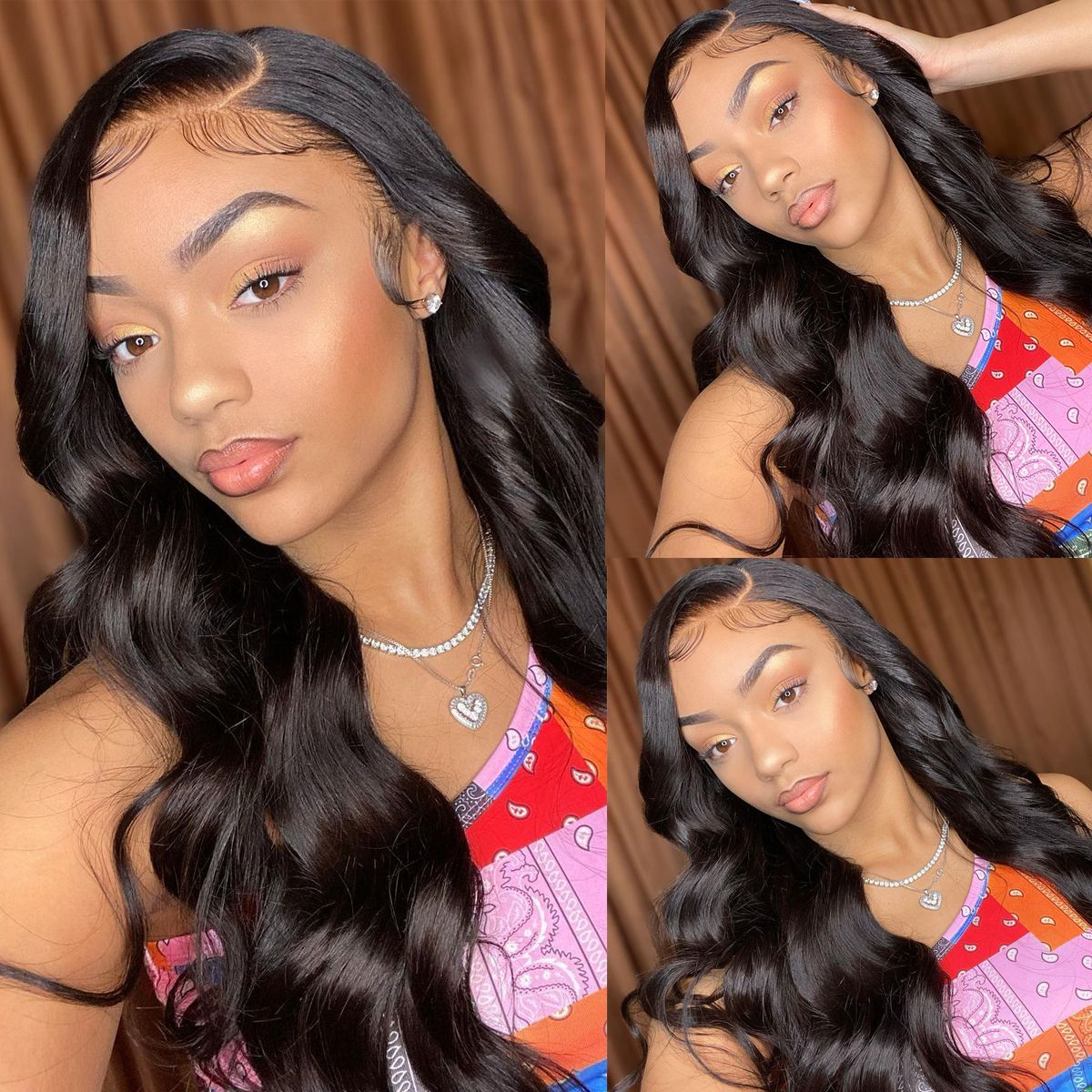 Rose Hair 13x4 Lace Frontal Wig Pre Plucked With Baby Hair 100% Brazilian Human Virgin Hair