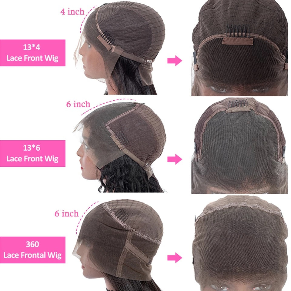 Rose Hair Human Hair13*4/13*6 Lace Frontal Wig With Baby Hair Wet And Wavy Pre Plucked Wig - Rose Hair