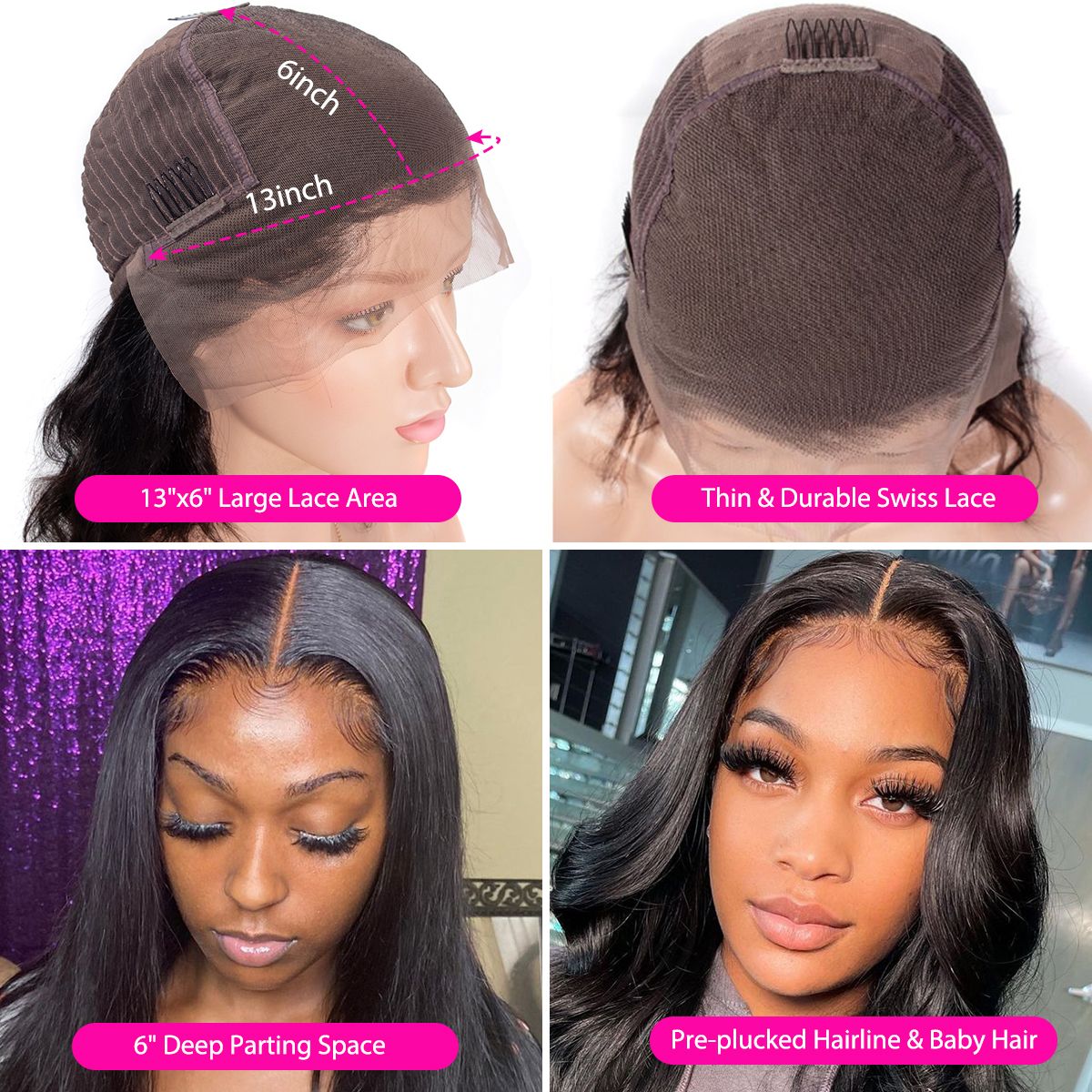 Melting! Custom Curly 13x6 Invisible Swiss HD Lace Frontal Wigs 100% Human Hair