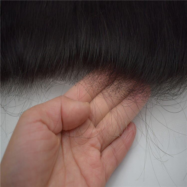 10A Grade 3 Bundles Brazilian Virgin Hair With 1 PCS Per Plucked 13*6 HD Lace Frontal All Texture - Rose Hair