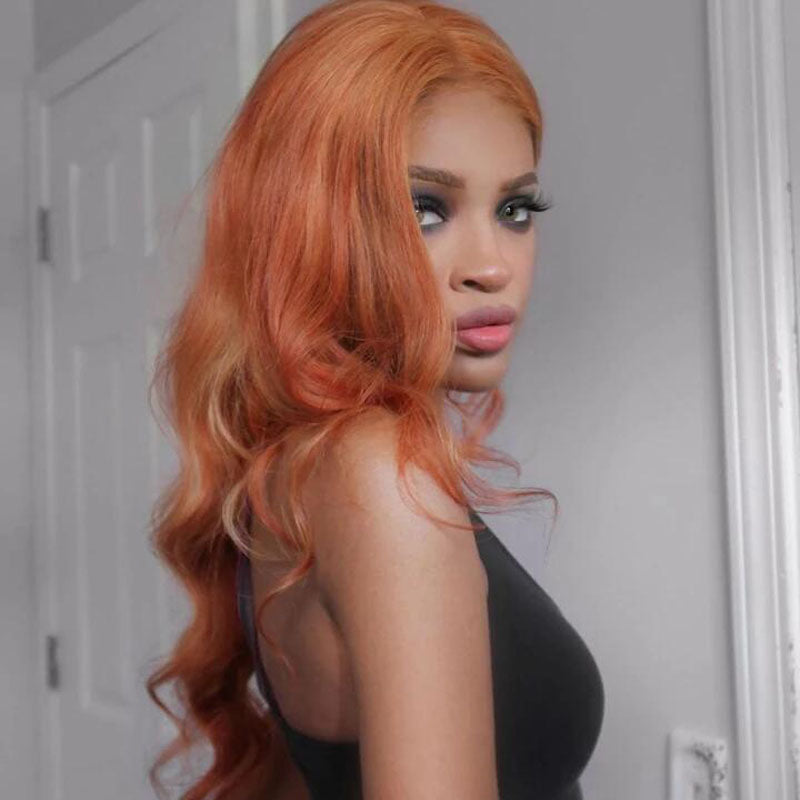 Loose 13*4 Lace Frontal Wig Mix Color Brazilian Virgin Hair - Rose Hair