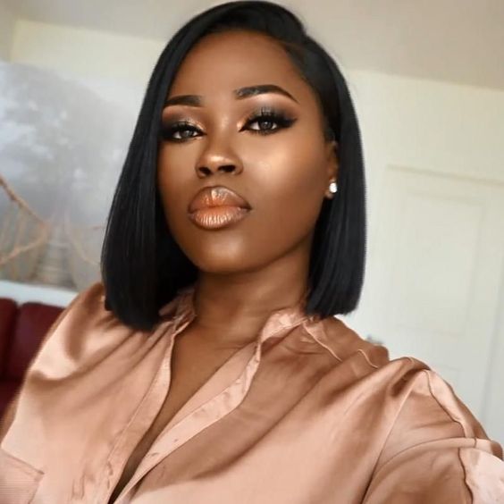Gorgeous Short Straight 100% Human Hair Wig Best Glueless Bob Wigs - Rose Hair