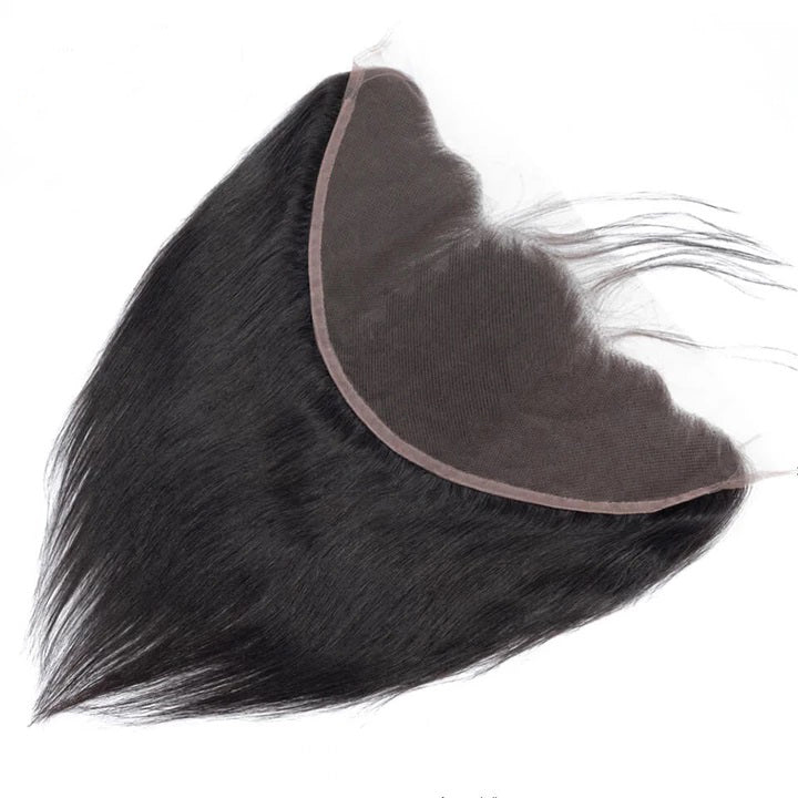 10A Grade Straight Pre Plucked 13x6 Lace Frontal with 3 Bundles Best Brazilian Virgin Hair - Rose Hair