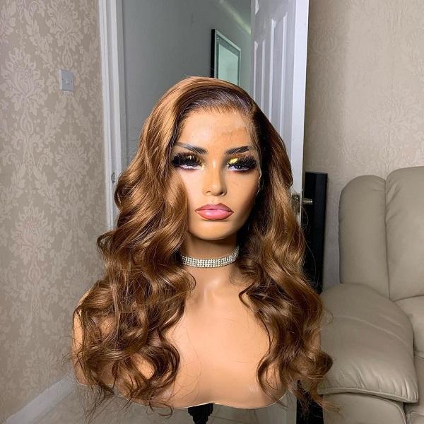 FLASH SALE | 13x4 Lace Frontal Wig Bronze Brown Color 180% Density Glueless Wig