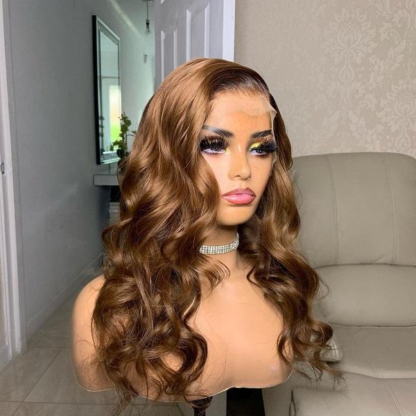 FLASH SALE | 13x4 Lace Frontal Wig Bronze Brown Color 180% Density Glueless Wig