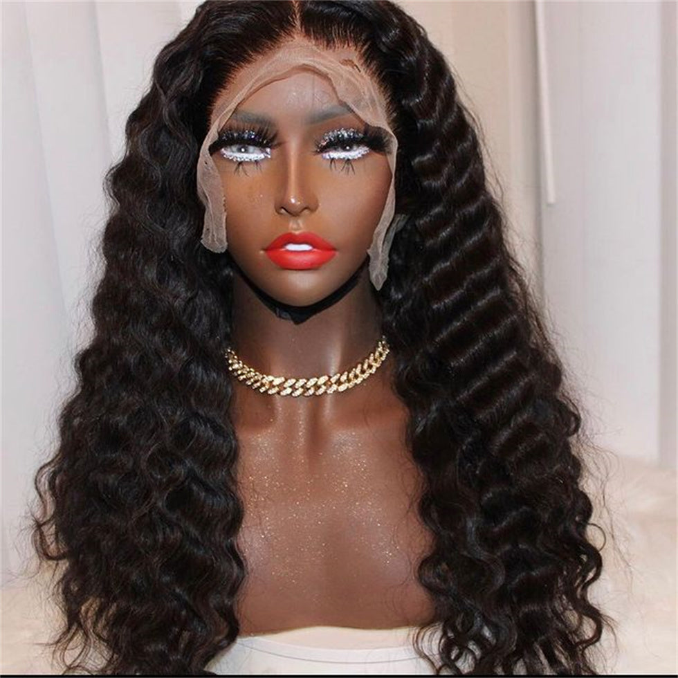 Melting! Rose Hair 13x6 Swiss HD Lace Frontal Wigs Deep Wave Invisible 100% Human Hair