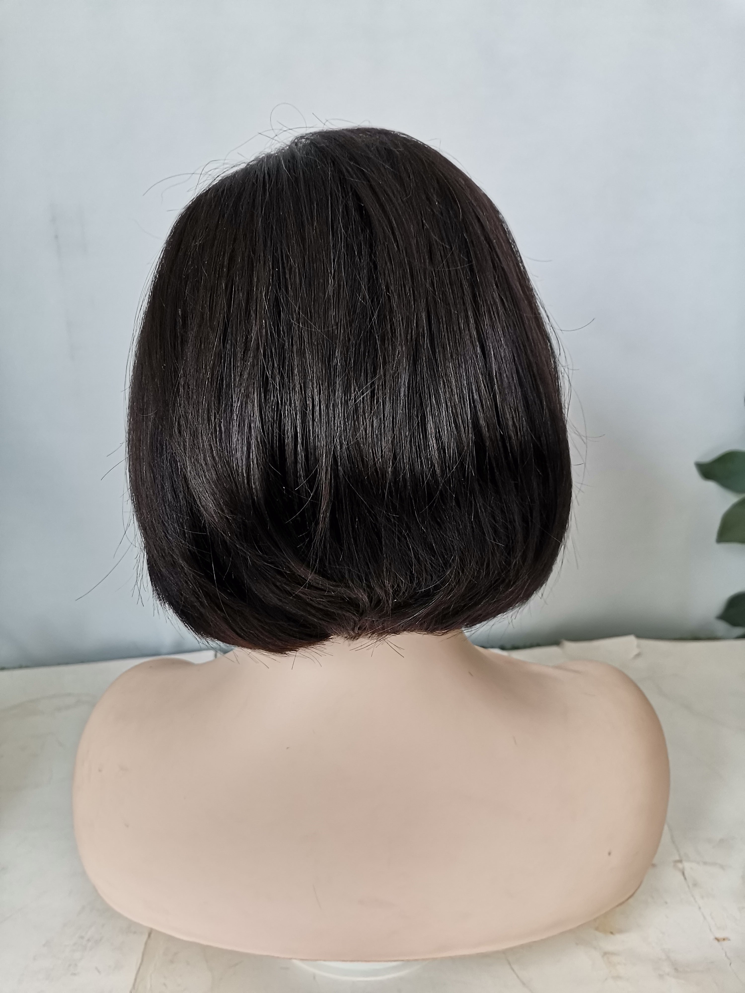 Rose Hair Human Virgin Hair 8 Inches Straight Bob 13*6 Lace Front Wig 180% Density - Rose Hair