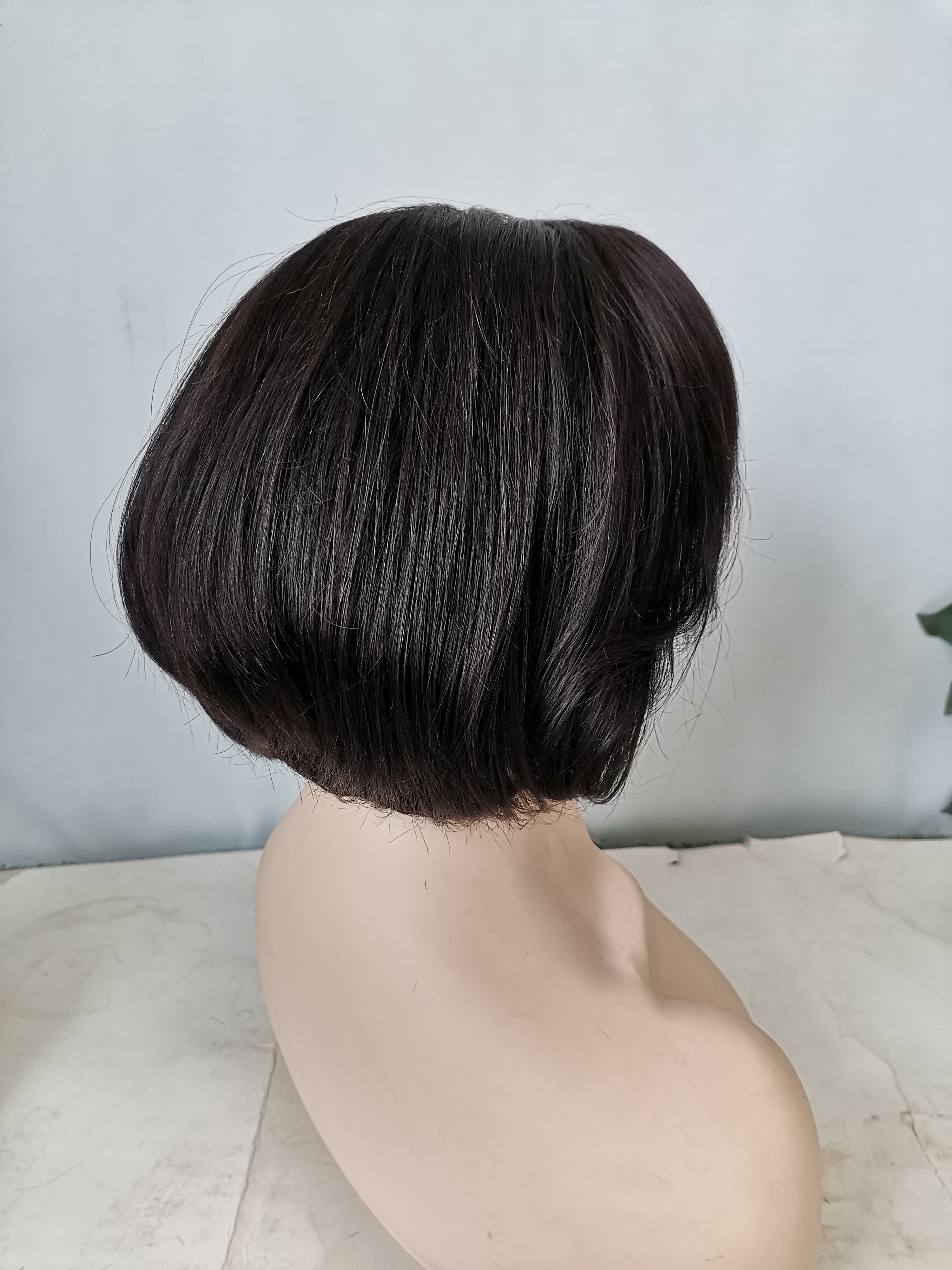 Rose Hair Human Virgin Hair 8 Inches Straight Bob 13*6 Lace Front Wig 180% Density - Rose Hair
