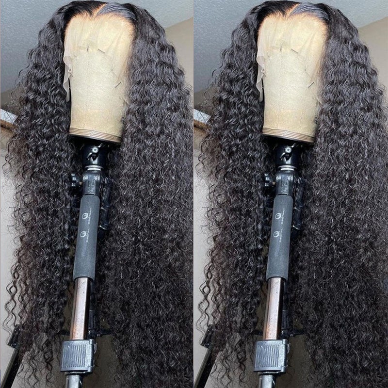 Rose Hair Water Wave/Kinky Curly/Yaki 13x4 HD Swiss Invisible Transparent Lace Frontal Wig
