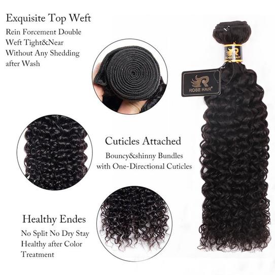 RoseHair 15A Grade Kinky Curly Virgin Hair Bundles Package Deals - Rose Hair