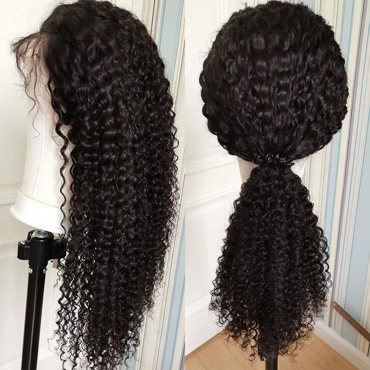 Flash Sale Deep Wave 4x4 Transparent Lace Closure Wig -Rose Hair