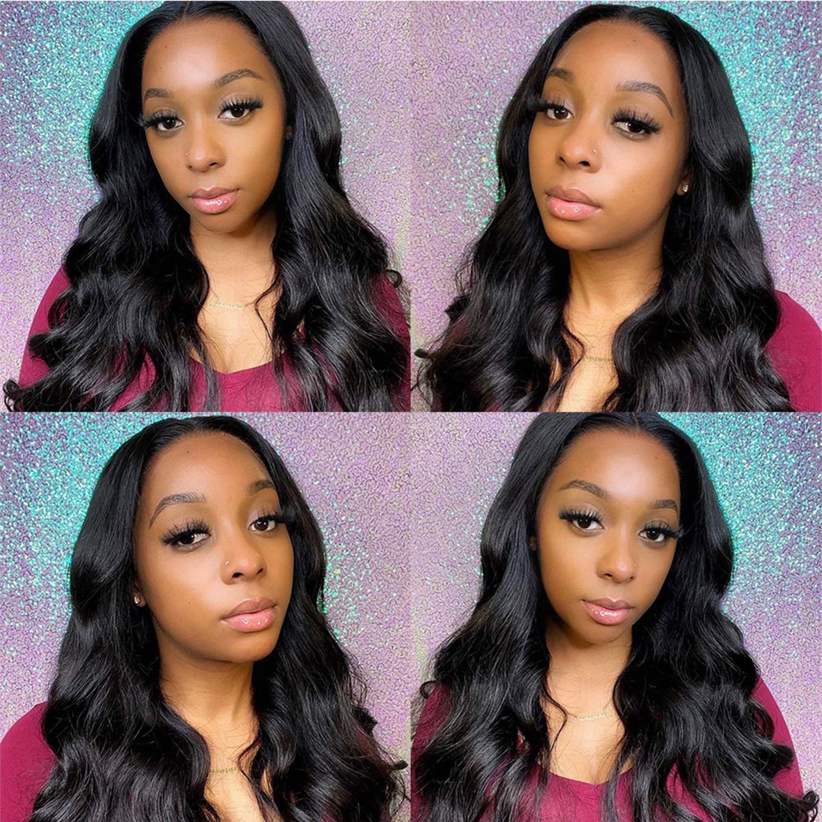 Rose Hair 4*4 Lace Closure Wig Body Wave Virgin Human Natural Hair