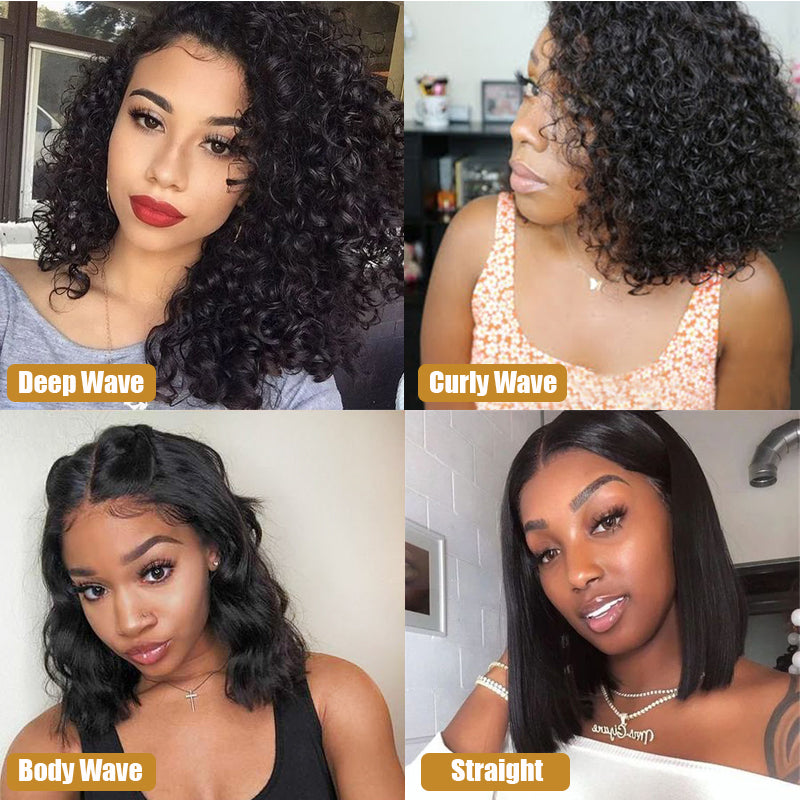 Rose Hair 13x6 Lace Frontal Silky Blunt Cut Bob Wig Human Hair All Texture - Rose Hair