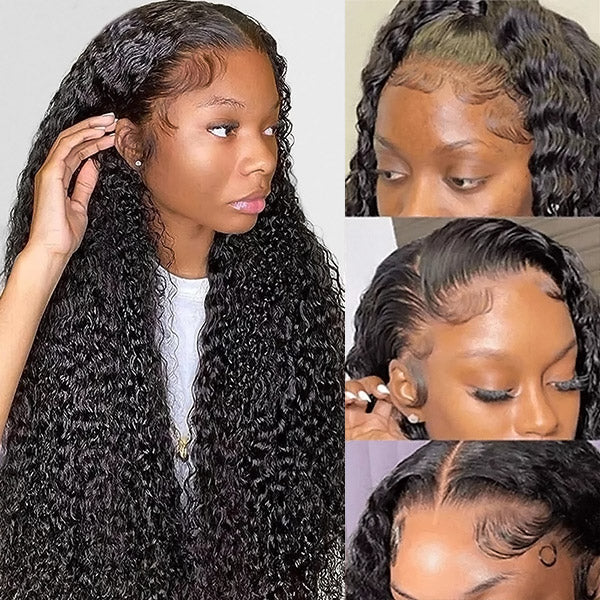 Rose Hair Long Curly Hair Wigs 18-40 Inches Lace Front Wigs With Baby Hair For Women